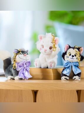NWT Disney Store Japan Lucifer Cat Plush Keychain Bag Charm Cinderella 5 1/4''